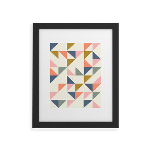 June Journal Floating Triangles Framed Art Print