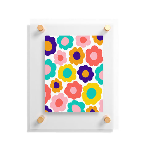 June Journal Flowers Pop Floating Acrylic Print