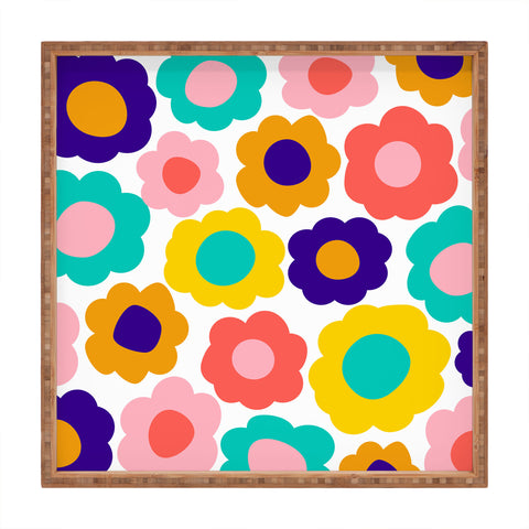 June Journal Flowers Pop Square Tray