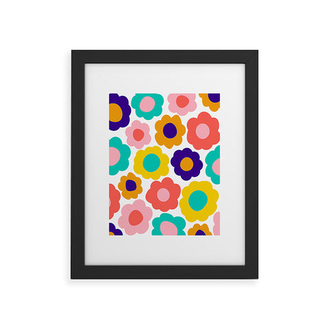 June Journal Flowers Pop Framed Art Print