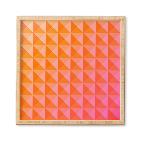 June Journal Geometric Gradient in Pink Framed Wall Art