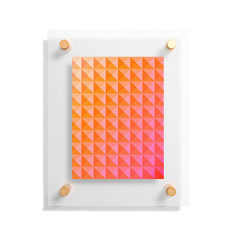 June Journal Geometric Gradient in Pink Floating Acrylic Print