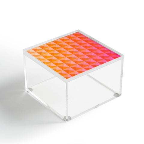 June Journal Geometric Gradient in Pink Acrylic Box