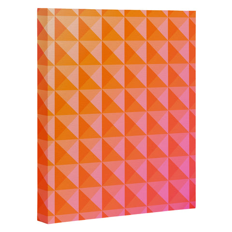 June Journal Geometric Gradient in Pink Art Canvas