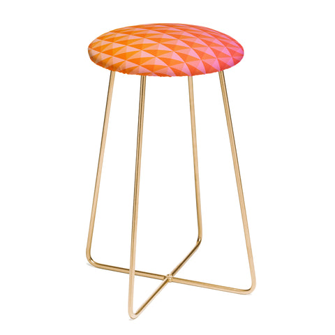 June Journal Geometric Gradient in Pink Counter Stool