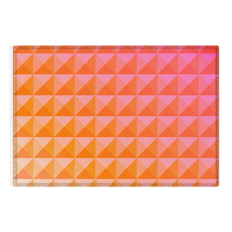 June Journal Geometric Gradient in Pink Outdoor Rug