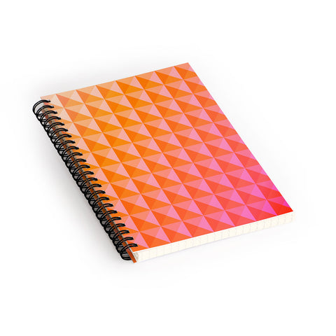 June Journal Geometric Gradient in Pink Spiral Notebook