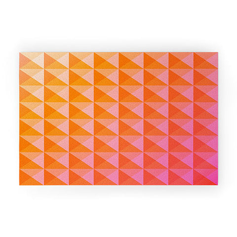 June Journal Geometric Gradient in Pink Welcome Mat