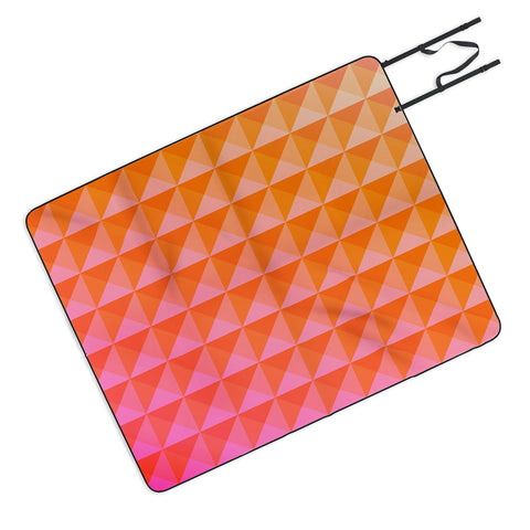 June Journal Geometric Gradient in Pink Picnic Blanket