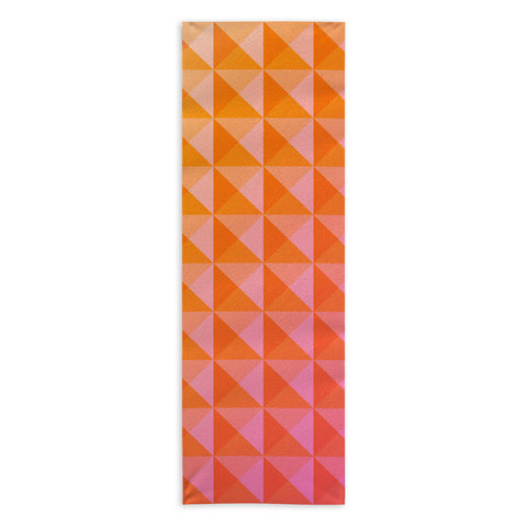 June Journal Geometric Gradient in Pink Yoga Towel
