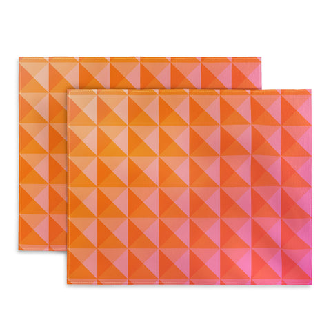 June Journal Geometric Gradient in Pink Placemat