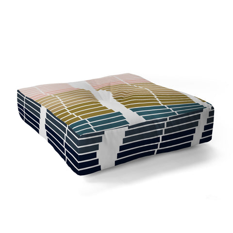 June Journal Geometric Ombre Trio Floor Pillow Square