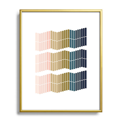 June Journal Geometric Ombre Trio Metal Framed Art Print