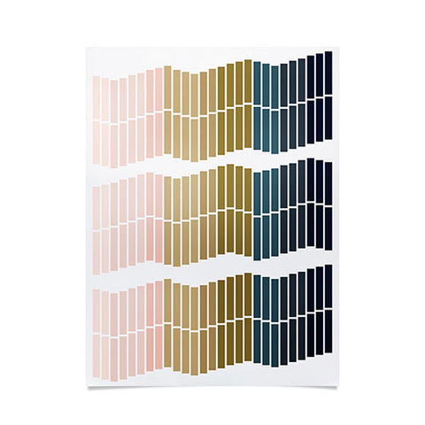 June Journal Geometric Ombre Trio Poster