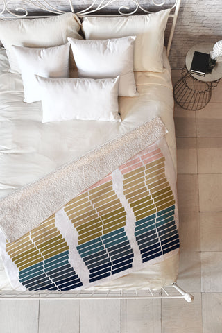 June Journal Geometric Ombre Trio Fleece Throw Blanket