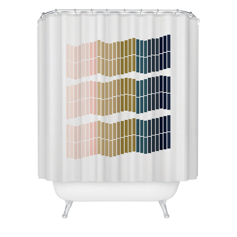 June Journal Geometric Ombre Trio Shower Curtain
