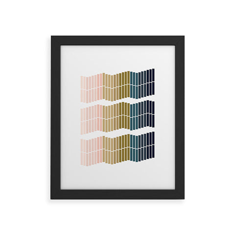 June Journal Geometric Ombre Trio Framed Art Print