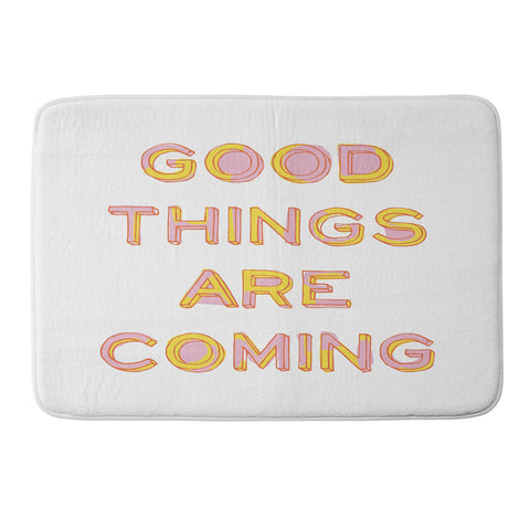 June Journal Good Things Are Coming 1 Memory Foam Bath Mat