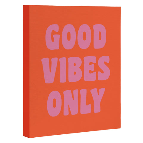 June Journal Good Vibes Only Art Canvas