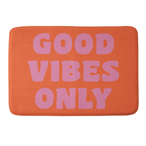 June Journal Good Vibes Only Memory Foam Bath Mat