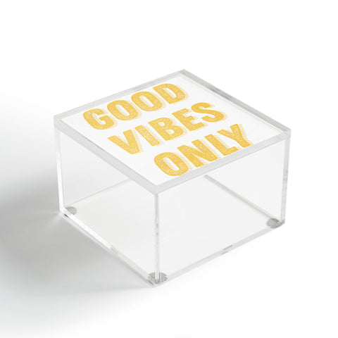 June Journal Good Vibes Only Bold Typograph Acrylic Box