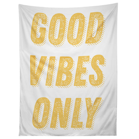 June Journal Good Vibes Only Bold Typograph Tapestry