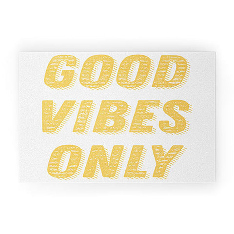 June Journal Good Vibes Only Bold Typograph Welcome Mat