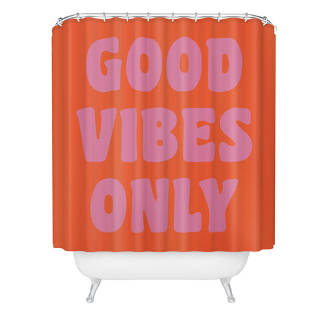 June Journal Good Vibes Only Shower Curtain