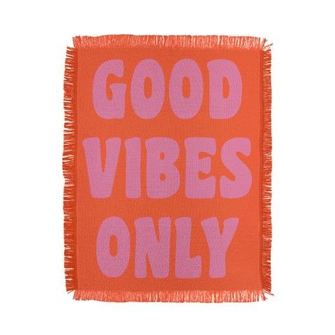 June Journal Good Vibes Only Throw Blanket