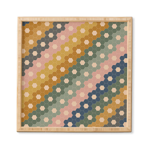 June Journal Hexagon Flowers Framed Wall Art