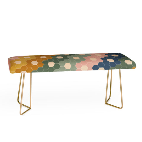 June Journal Hexagon Flowers Bench