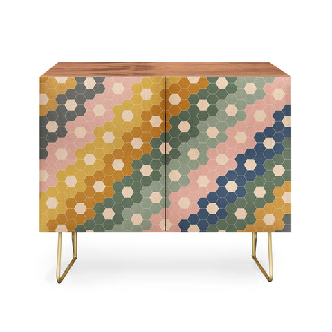 June Journal Hexagon Flowers Credenza