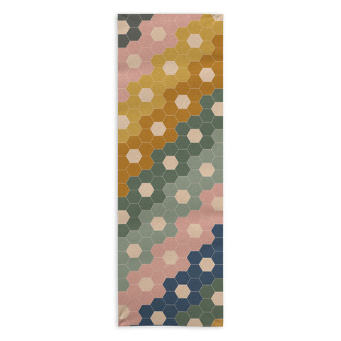 June Journal Hexagon Flowers Yoga Towel