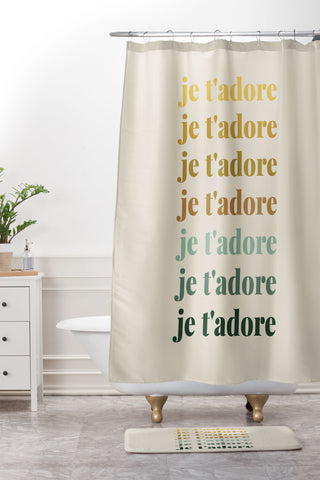 June Journal Je tadore Shower Curtain And Mat