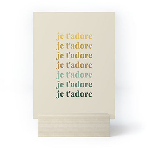 June Journal Je tadore Mini Art Print