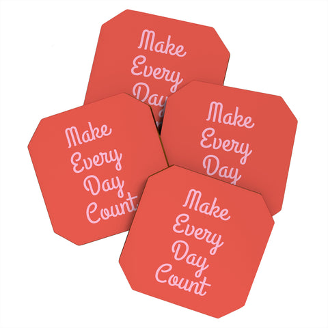 June Journal Make Every Day Count Coaster Set