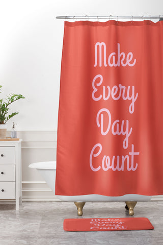 June Journal Make Every Day Count Shower Curtain And Mat