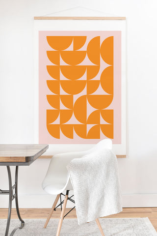 June Journal Mid Century Mod Geometrics Art Print And Hanger