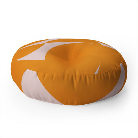 June Journal Mid Century Mod Geometrics Floor Pillow Round