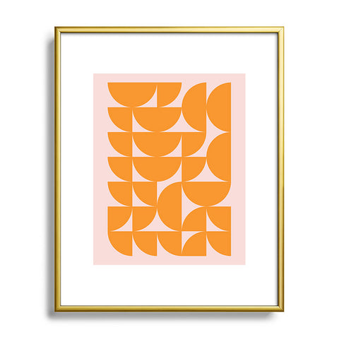 June Journal Mid Century Mod Geometrics Metal Framed Art Print