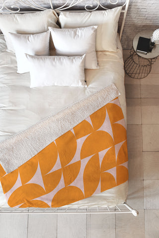 June Journal Mid Century Mod Geometrics Fleece Throw Blanket