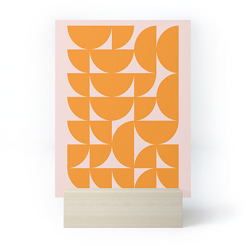 June Journal Mid Century Mod Geometrics Mini Art Print