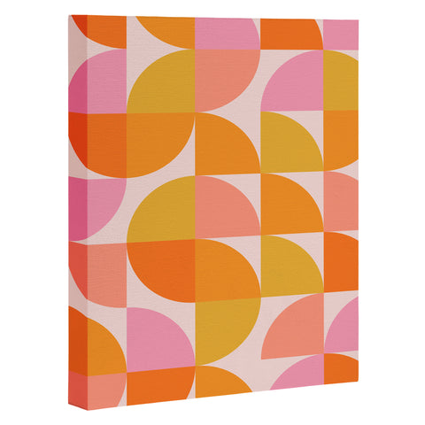 June Journal Mid Century Mod Geometry Art Canvas