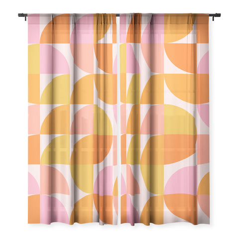 June Journal Mid Century Mod Geometry Sheer Non Repeat