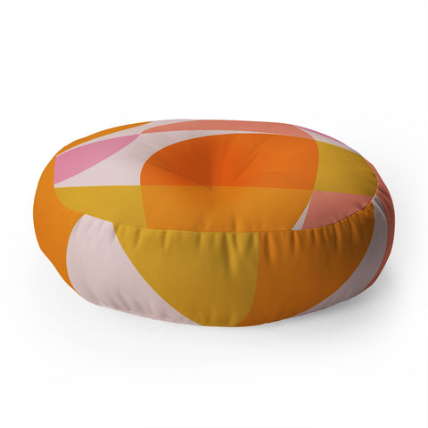 June Journal Mid Century Mod Geometry Floor Pillow Round