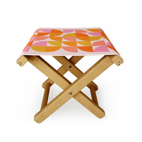 June Journal Mid Century Mod Geometry Folding Stool
