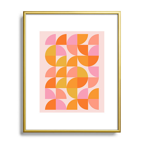 June Journal Mid Century Mod Geometry Metal Framed Art Print