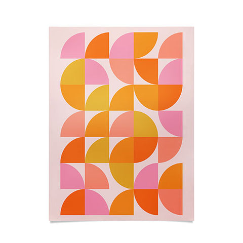 June Journal Mid Century Mod Geometry Poster