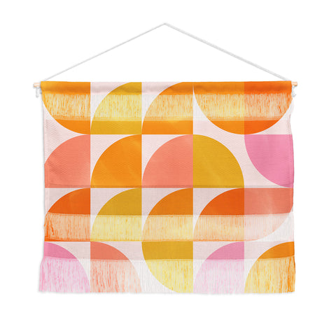 June Journal Mid Century Mod Geometry Wall Hanging Landscape