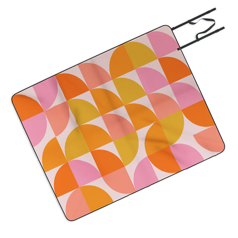June Journal Mid Century Mod Geometry Picnic Blanket